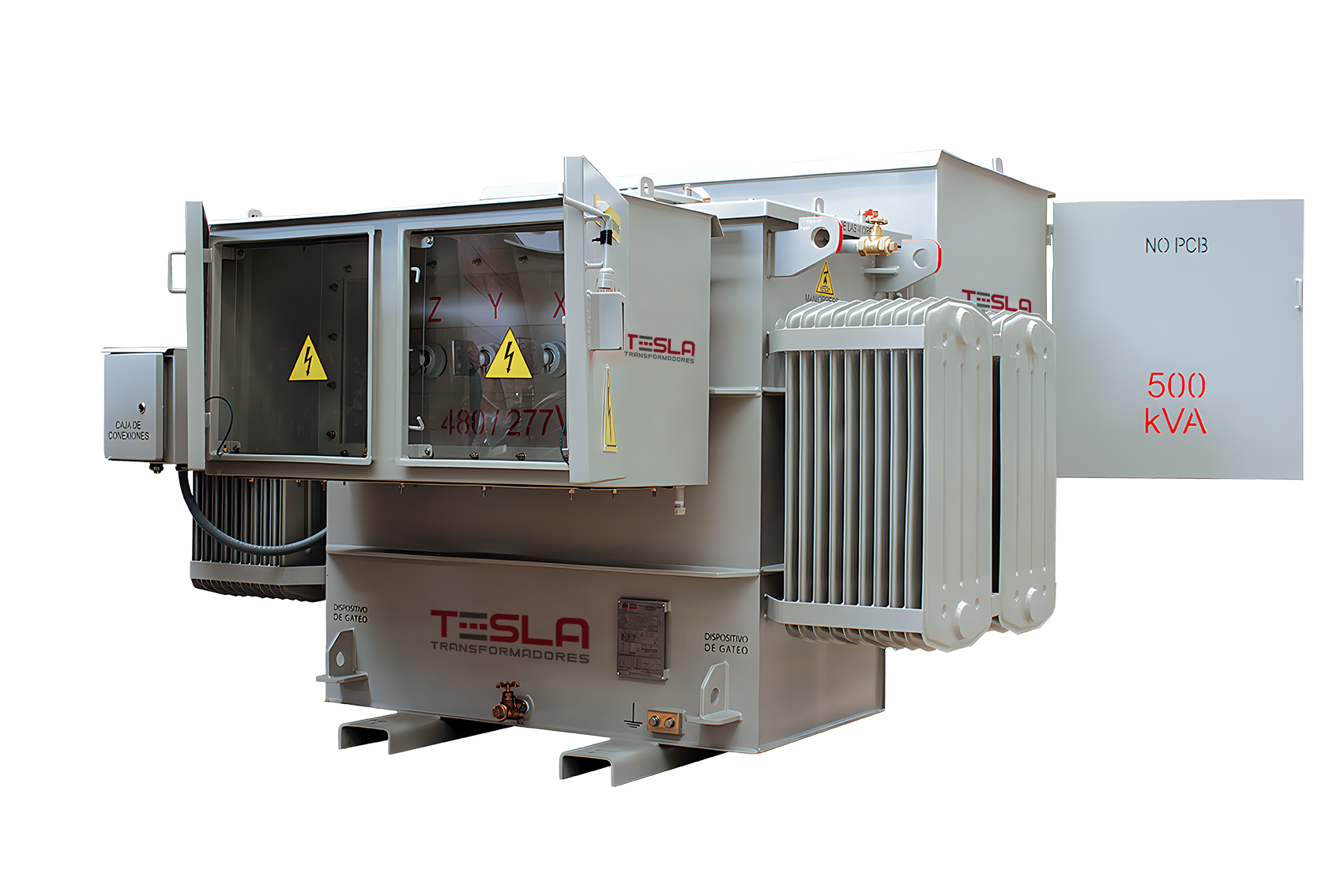 Transformador Trifásico Aceite Convencional Especial 500 KVA Serie 34,5 - 1.2 KV Factor K9, Bajas Perdidas con Cajas Protectoras NEMA 4 (IP55). (Uso sector Petrolero)