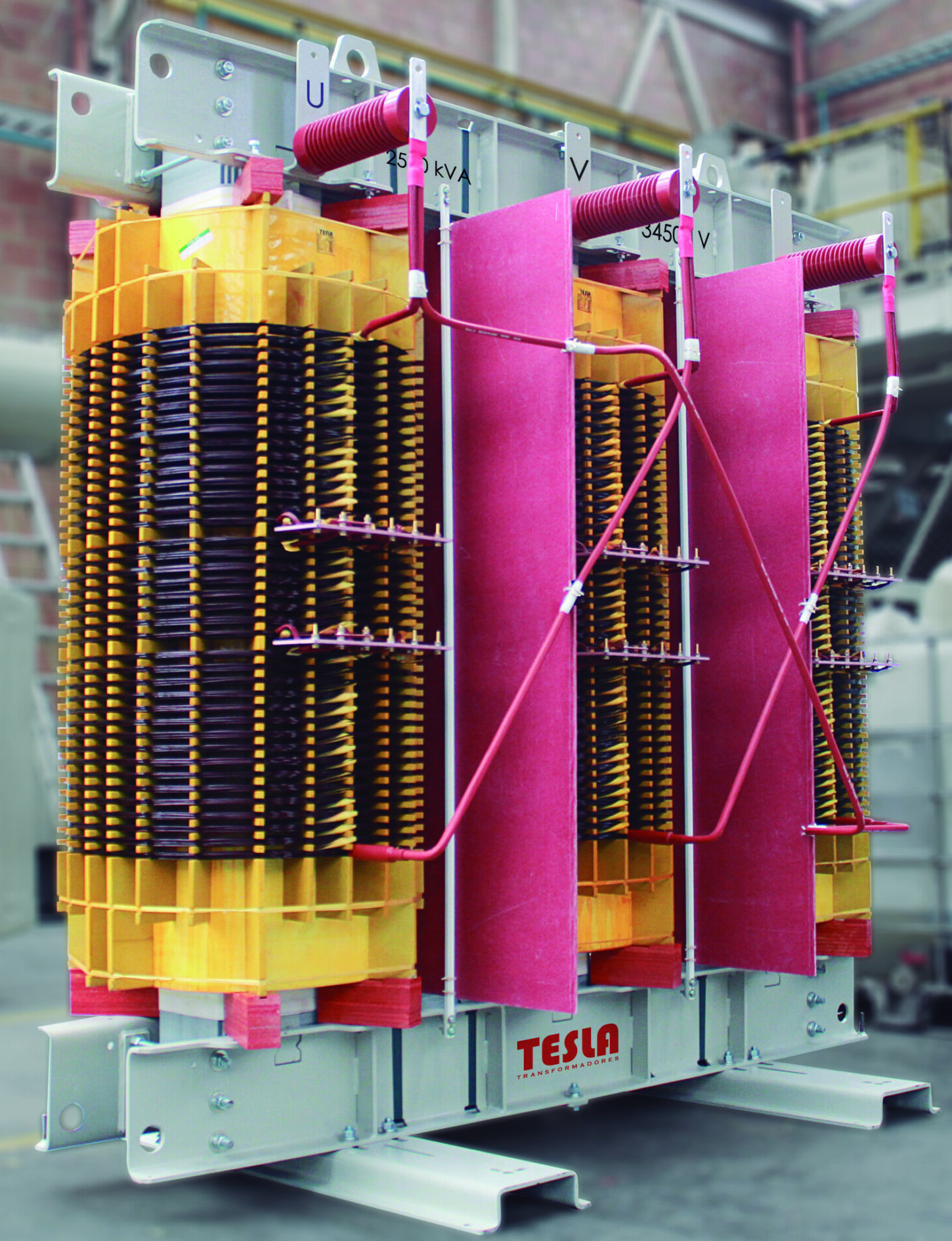 transformador tipo seco abierto clase H 2500 KVA serie 34.5-1.1 kV