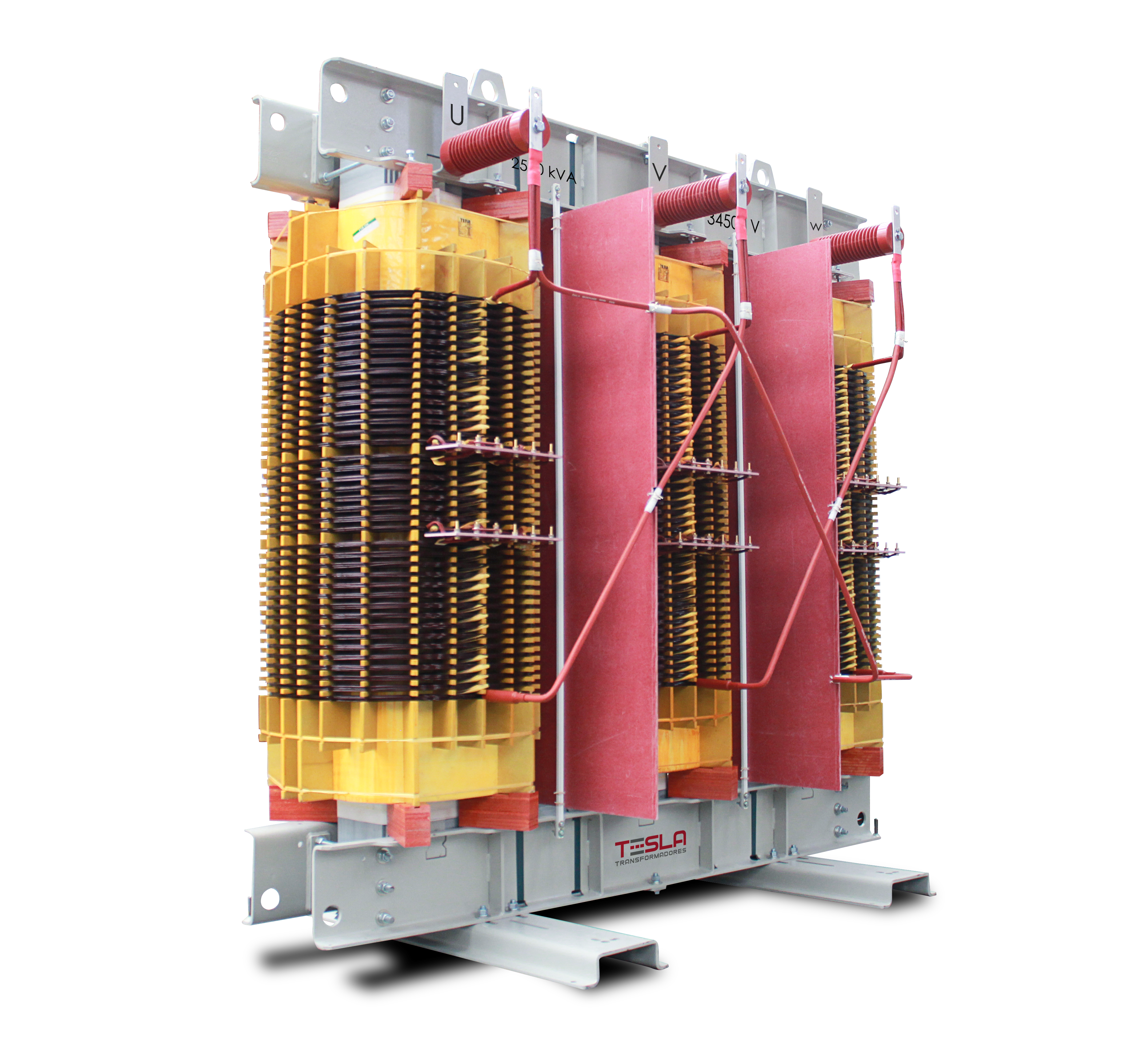 transformador tipo seco abierto clase H 2500 KVA serie 34.5-1.1 kV